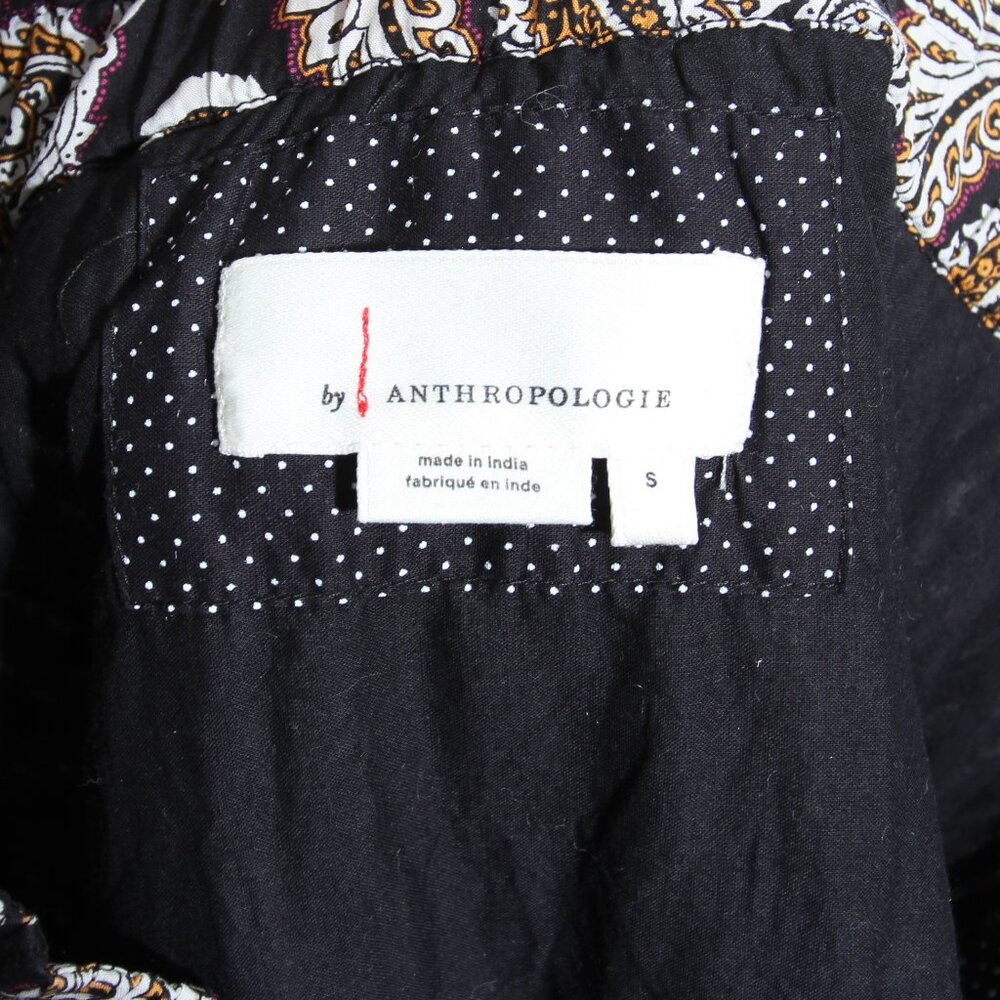 Anthropologie Eula Pintucked Pleated Mini Skirt Paisley Cotton Size Small - Picture 11 of 12